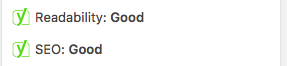 Yoast SEO Green Lights