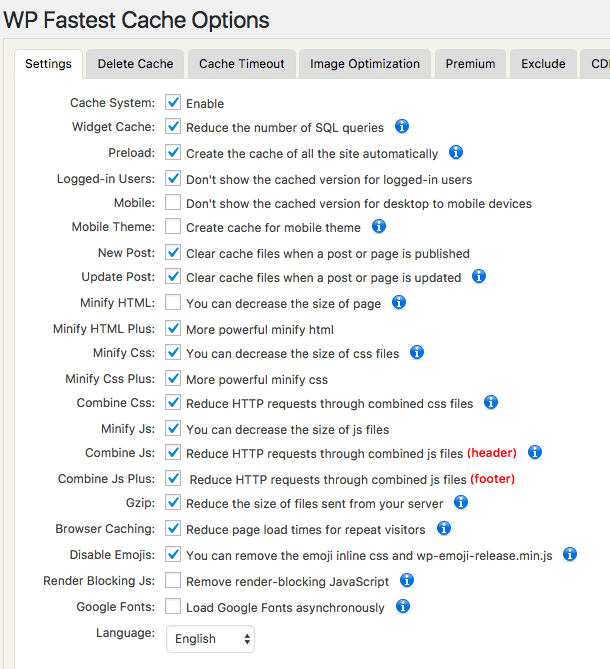 minify html css webpage speed