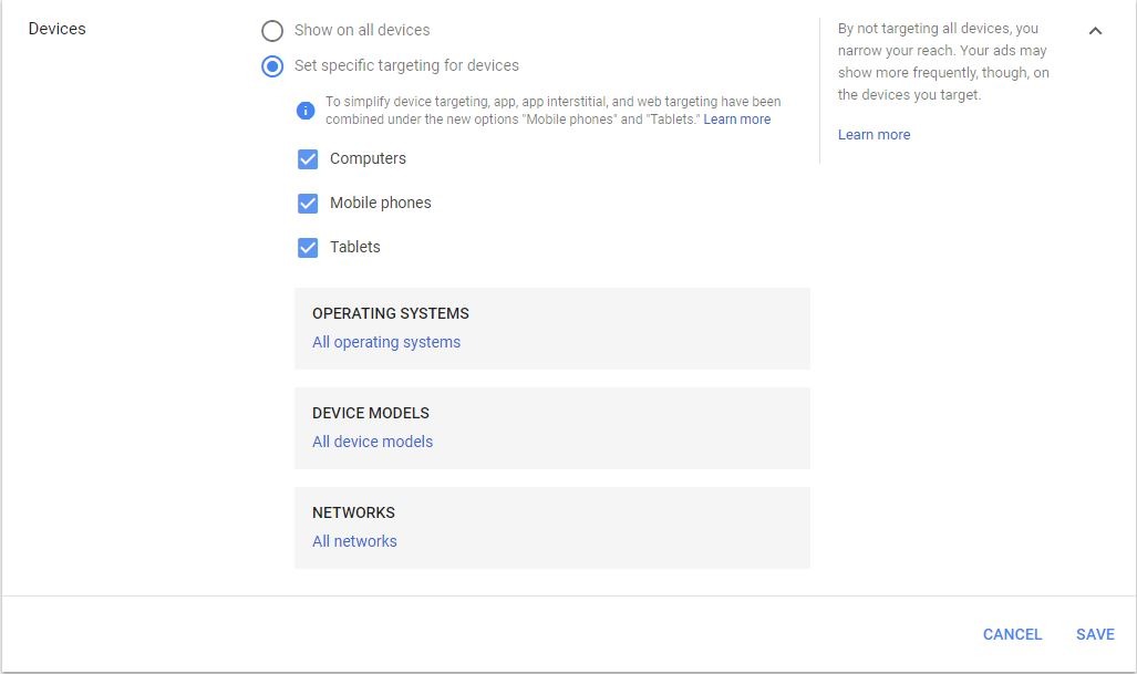Google Ads Device Exclusion