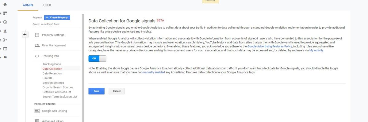 Data Collection For Google Signals