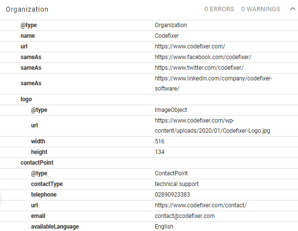 Organization Schema