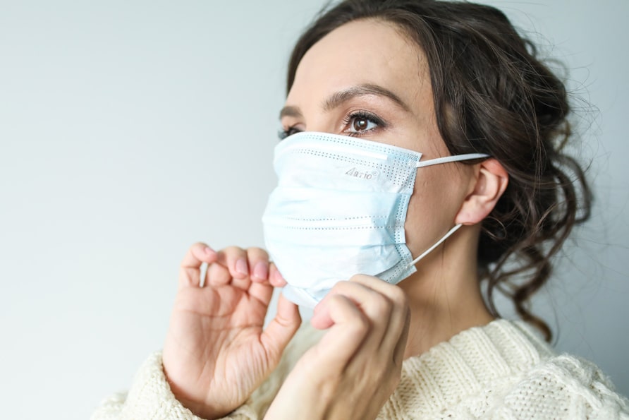 Woman in Face Mask