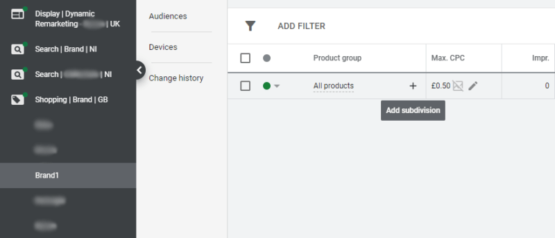 create product groups