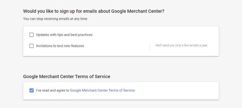 Google Merchant Center Agree To Policy