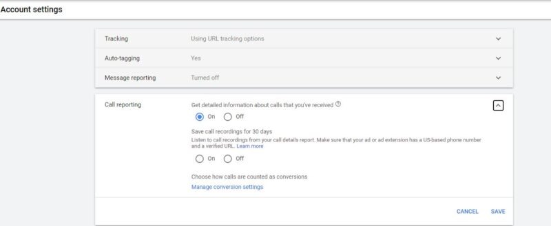 Google Ads Account Settings