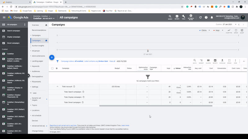 Google Ads User Location Report