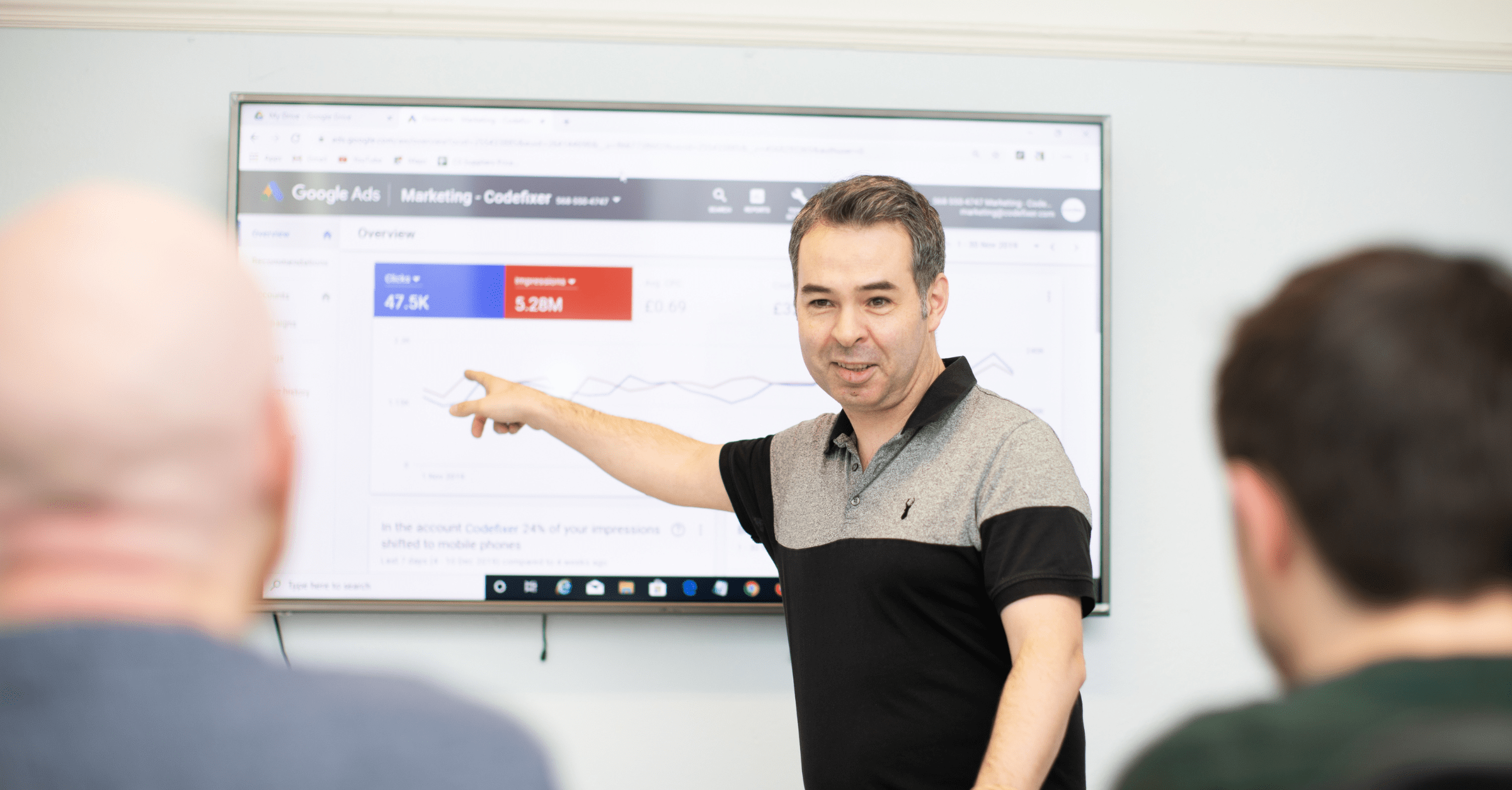 Google Ads Training at Codefixer, hosted by Google Ads Expert Michael Wall